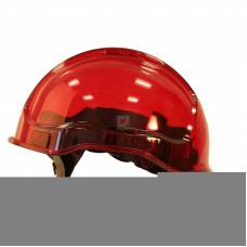 MV PV50 átlátszó védősisak piros